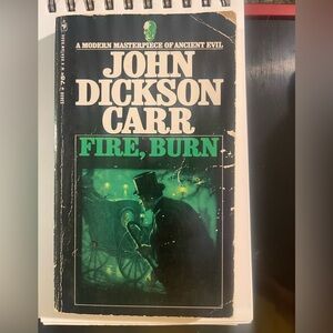John Dickson Carr "Fire, Burn" Vintage Paperback - Black & Green Cover